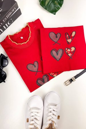 TSHIRT CORAÇÃO VERMELHO